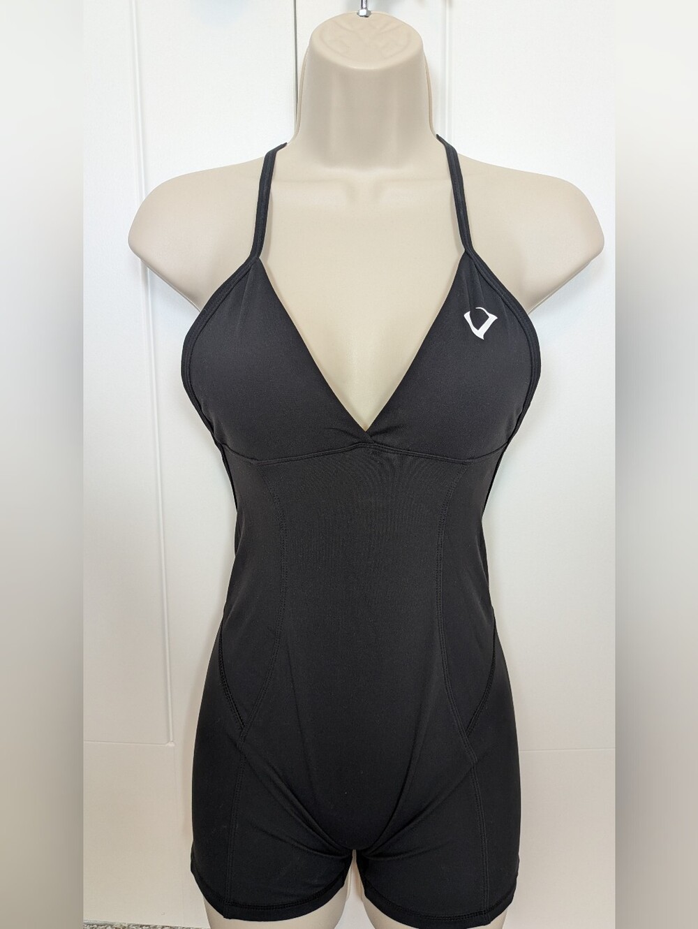 Violate The Dress Code Black Workout Bodysuit Romper Small NWT